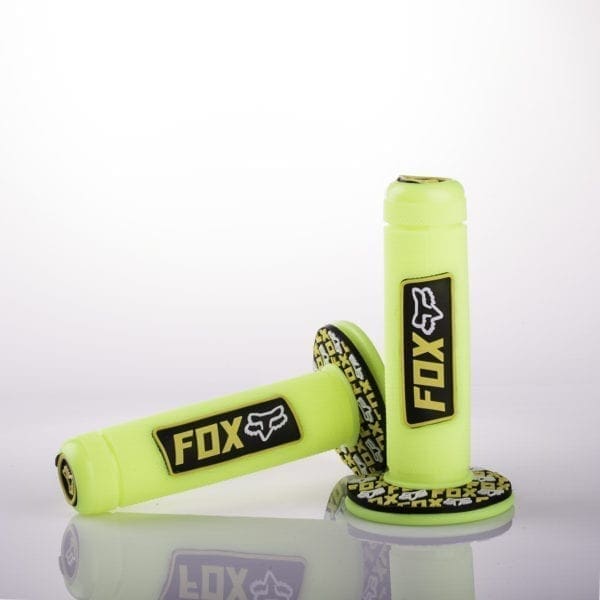 108-11-YW Motorcycle Handlebars Fox Neon Grips Yellow