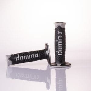 108-9-BK-GY Motorcycle Handlebars Domino Grips Grey