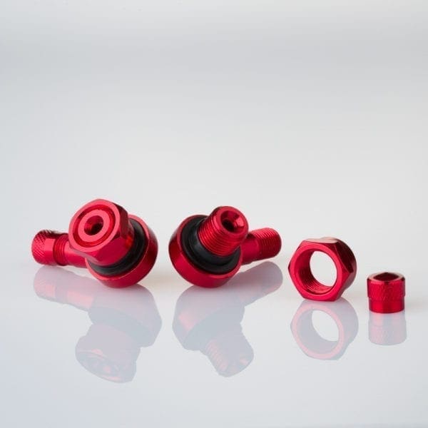 205-AL61 RED Motorcycle Wheels Tyre Valves 11.3mm Red