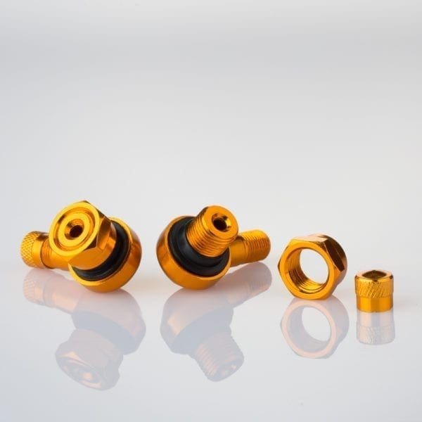 205-AL61 YELLOW Motorcycle Wheels Tyre Valves 11.3mm Yellow